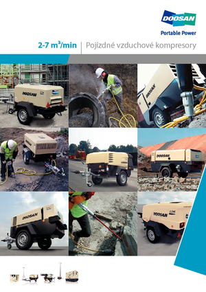 Přenosné vzduchové kompresory - dieslové, elektrické a benzínové Doosan 7/41 