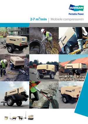 Přenosné vzduchové kompresory - dieslové, elektrické a benzínové Doosan 7/41 