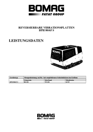 Reverzní vibrační desky Bomag BPH 80/65 S