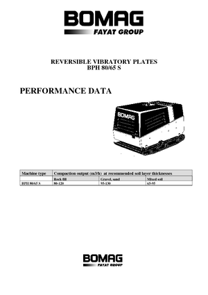 Reverzní vibrační desky Bomag BPH 80/65 S