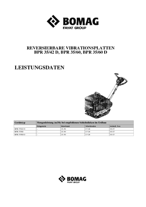 Reverzní vibrační desky Bomag BPR 35/60 D