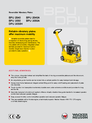Reverzní vibrační desky Wacker BPU 2540
