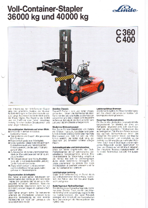 Čelní vysokozdvižné dieselové vozíky Linde C 400/3