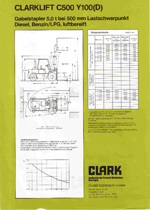 Čelní vysokozdvižné dieselové vozíky Clark C 500-y-100 D