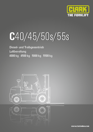 Čelní vysokozdvižné dieselové vozíky Clark C 55 s D