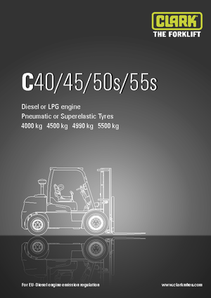 Čelní vysokozdvižné dieselové vozíky Clark C 55 s D