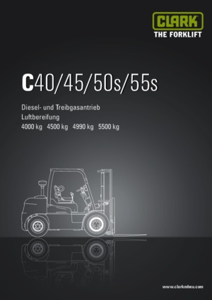 Čelní vysokozdvižné dieselové vozíky Clark C 50 s D