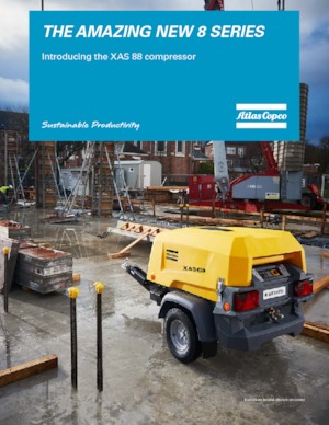 Přenosné vzduchové kompresory - dieslové, elektrické a benzínové Atlas Copco XAS 88 Kd
