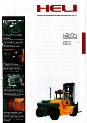 Čelní vysokozdvižné dieselové vozíky Heli CPCD 160