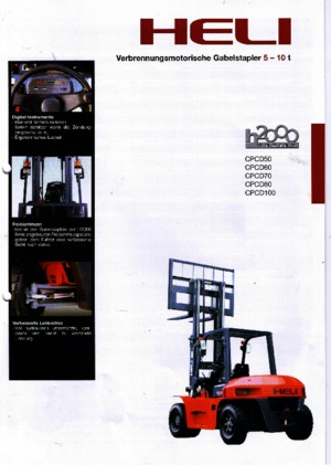 Čelní vysokozdvižné dieselové vozíky Heli CPCD 100 W