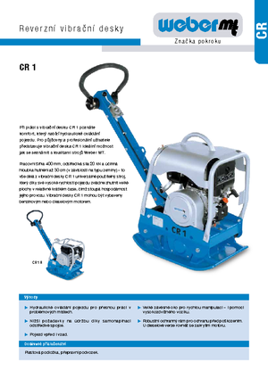 Reverzní vibrační desky weber mt CR 1