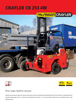Závěsné dieselové vysokozdvižné vozíky Palfinger CR 253 4W