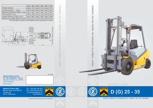 Čelní vysokozdvižné dieselové vozíky Desta D 25