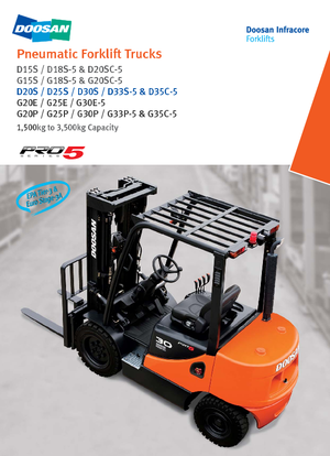 Čelní vysokozdvižné dieselové vozíky Doosan D 35 C 5