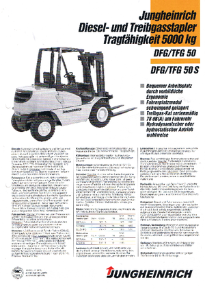 Čelní vysokozdvižné dieselové vozíky Jungheinrich DFG 50(110HB)