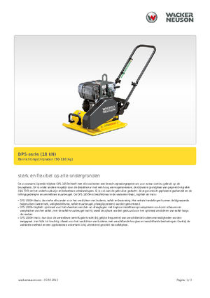 Jednosměrné vibrační desky Wacker Neuson DPS1850H Vario