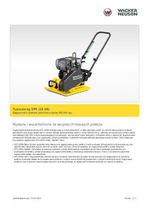 Jednosměrné vibrační desky Wacker Neuson DPS1850H Vario