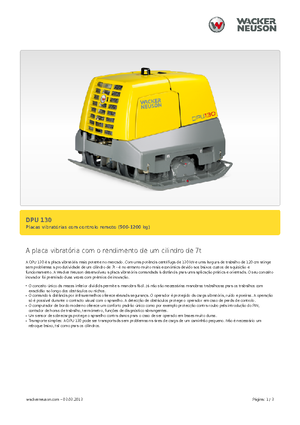 Reverzní vibrační desky Wacker Neuson DPU130Le