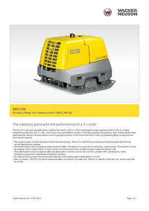 Reverzní vibrační desky Wacker Neuson DPU130Le
