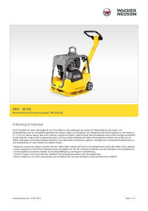 Reverzní vibrační desky Wacker Neuson DPU3050H