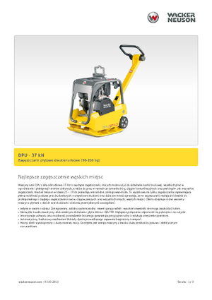 Reverzní vibrační desky Wacker Neuson DPU3750Hets