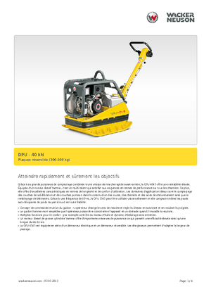 Reverzní vibrační desky Wacker Neuson DPU45Ye h