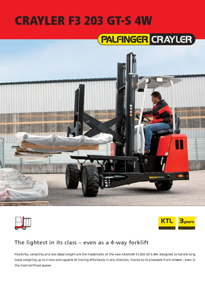 Závěsné dieselové vysokozdvižné vozíky Palfinger F3 203 GT-S 4W