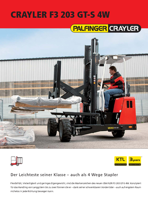 Závěsné dieselové vysokozdvižné vozíky Palfinger F3 203 GT-S 4W