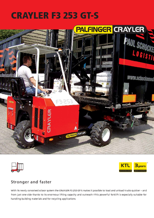 Závěsné dieselové vysokozdvižné vozíky Palfinger F3 253 GT-S