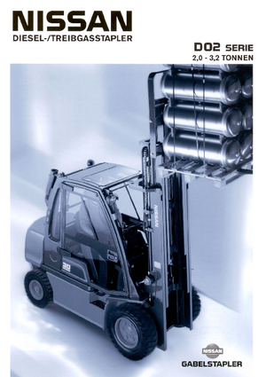 Čelní vysokozdvižné dieselové vozíky Nissan FGD 02 A 30 Q