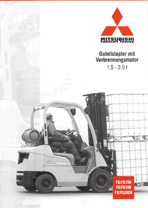 Čelní vysokozdvižné dieselové vozíky Mitsubishi FD20CN