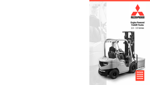 Čelní vysokozdvižné dieselové vozíky Mitsubishi FD25N