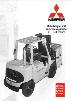 Čelní vysokozdvižné dieselové vozíky Mitsubishi FD 50 K