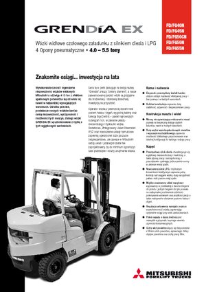 Čelní vysokozdvižné dieselové vozíky Mitsubishi FD 50 CN