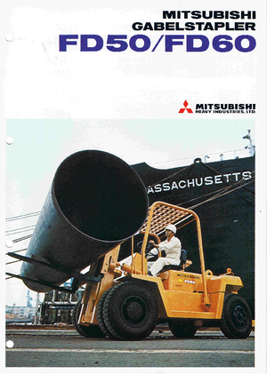 Čelní vysokozdvižné dieselové vozíky Mitsubishi FD 50 CT