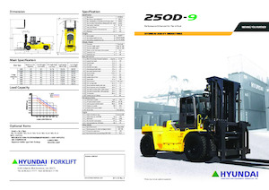 Čelní vysokozdvižné dieselové vozíky Hyundai 250D-9