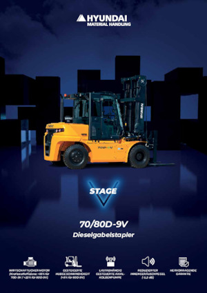 Čelní vysokozdvižné dieselové vozíky Hyundai 70D-9V