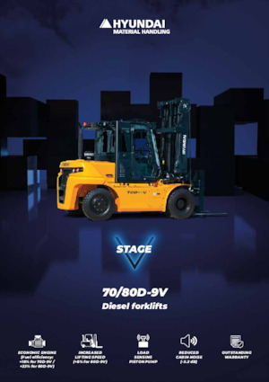 Čelní vysokozdvižné dieselové vozíky Hyundai 70D-9V