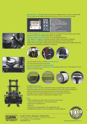 Čelní vysokozdvižné dieselové vozíky Clark C 80 D 900