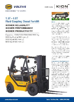 Čelní vysokozdvižné dieselové vozíky OM DVX 15 FC