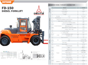 Čelní vysokozdvižné dieselové vozíky OCTANE FD150