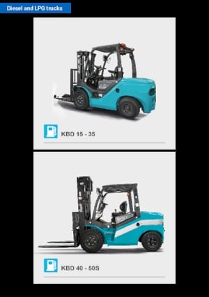 Čelní vysokozdvižné dieselové vozíky Baoli KBD 25