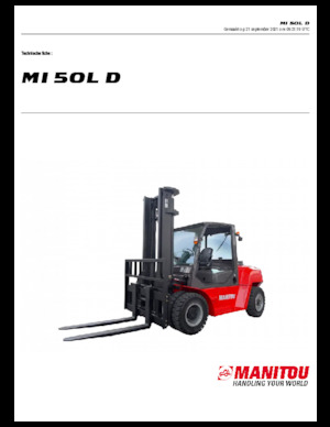 Čelní vysokozdvižné dieselové vozíky Manitou MI 50 L D