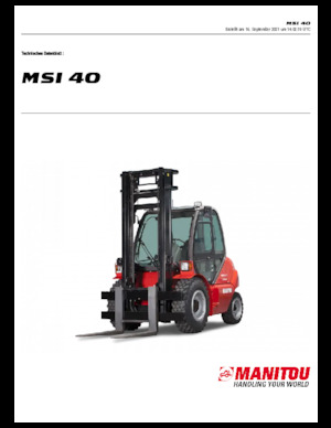 Čelní vysokozdvižné dieselové vozíky Manitou MSI 40