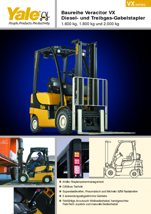 Čelní vysokozdvižné dieselové vozíky Yale GDP 20VX