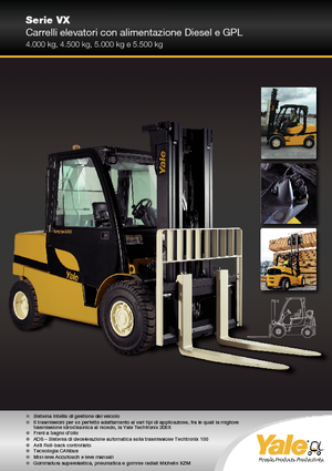 Čelní vysokozdvižné dieselové vozíky Yale GDP 50VX Value