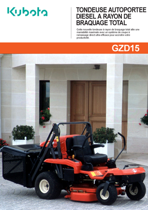 Komunální multifunkční naftová vozidla Kubota GZD 15 HD