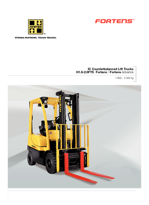 Čelní vysokozdvižné dieselové vozíky Hyster H1.6FT