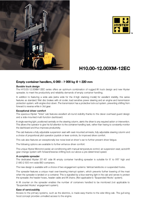Čelní vysokozdvižné dieselové vozíky Hyster H10.00XM 12EC