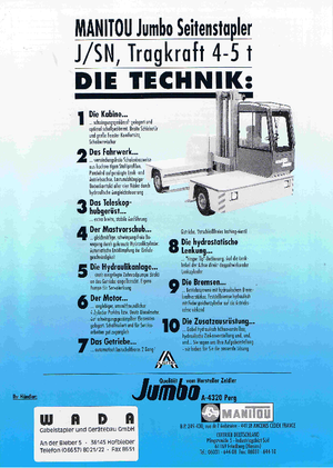 Terénní vysokozdvižné vozíky Jumbo J/SN 50